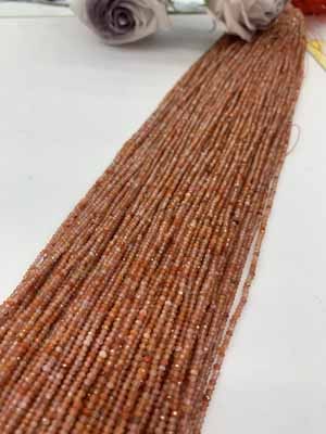 South Red Agate Abacus Beads 1×2mm, 38cm long strand