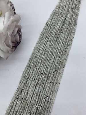 Indian Blue Moonstone Abacus Beads 1×2mm Long Chain, 38cm