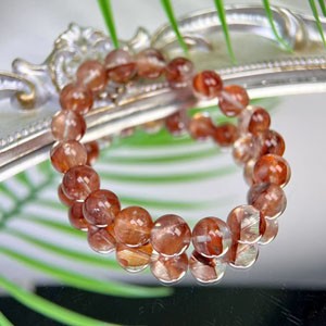 Ox Blood Red Phantom Quartz Bracelet