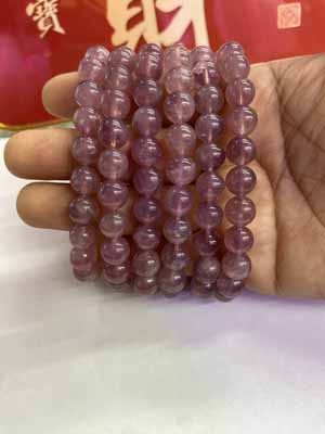 Rich in color, oily crystal texture, Purple Ma Powder Bracelet 8mm / 10mm