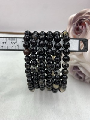 Black tourmaline bracelet (6-10mm)