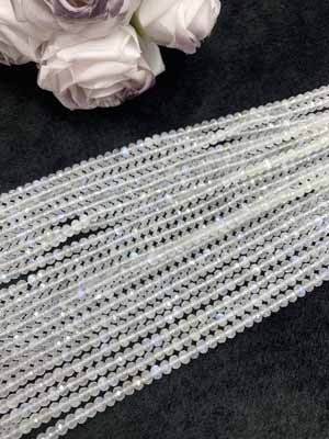 3A Blue Moonstone Abacus Beads 4×6mm, 38cm Long Chain