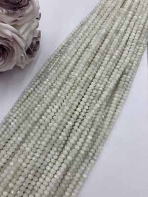 Moonstone Abacus Beads (4×6mm) Long Chain, 38cm