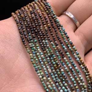 Diamond-Cut Gradient Turquoise (2mm), Semi-Finished 39cm Long Chain