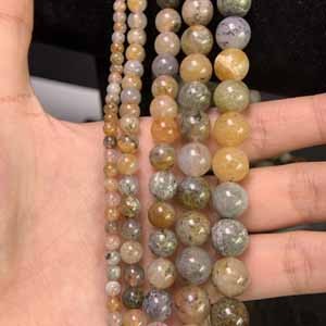 Starlight Jade Semi-finished Long Chain (4-6-8-10-11mm) 39cm