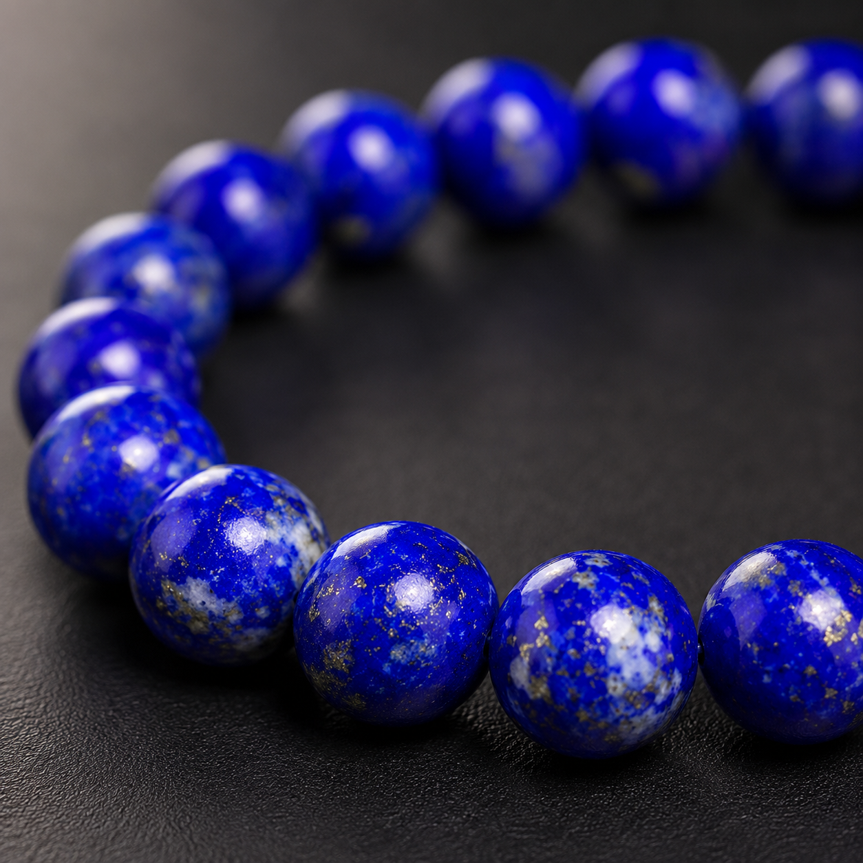 Full-color oily Lapis Lazuli (9-10mm) single-loop bracelet