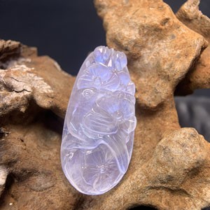 Blue Moonstone Carved Pendants (various patterns, different length, width and thickness), all with pendant holes drilled.