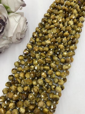 Golden Tiger Eye Freeform Beads (Approx. 11–12mm per bead), Long Chain 38cm