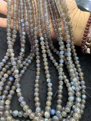 Labradorite 6mm Three-Loop Bracelet