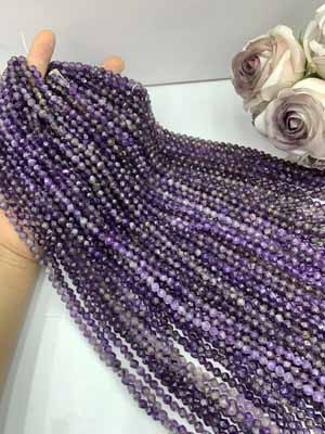 Amethyst Faceted Cut 6mm 38cm Long Chain_001