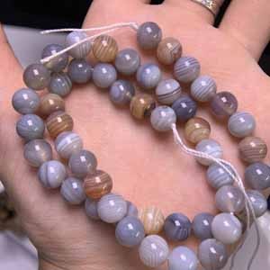 Persian Gulf agate bracelet (8.2mm) single wrap.