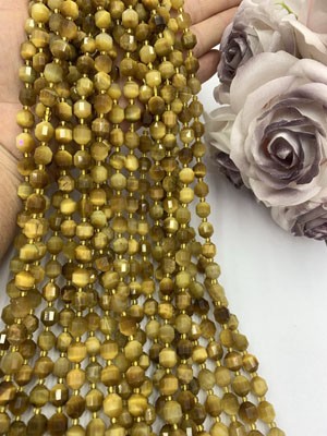 Golden Tiger Eye Lulutong 8mm, Long Chain 38cm