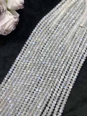 Grade A Blue Moonstone Abacus Beads 6×8mm, 38cm Long Chain