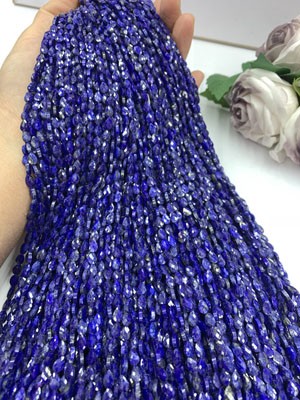 Top Grade Lapis Lazuli, Teardrop Shape, Long Chain 38cm