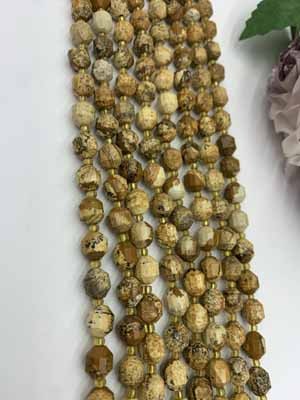 Picture Stone Lucky Tube 8mm, 38cm Long Chain