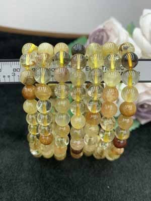 Colored hair crystal bracelet 8mm