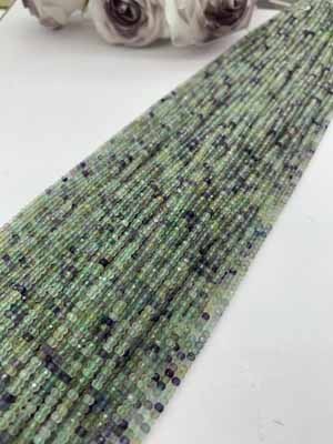 Fluorite Gradient Abacus Beads 2×3mm Long Chain, 38cm