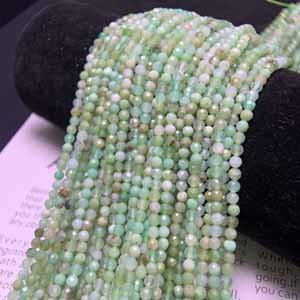 Australian Jade Diamond Cut Semi-Finished (3mm), 39cm Long Chain