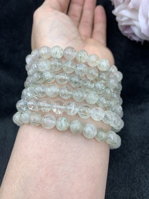 Green Rutilated Quartz Bracelet 6mm