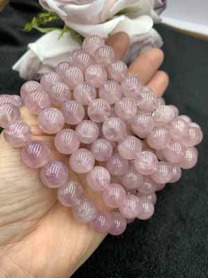 Purple Madagascar Rose Quartz Bracelet 8–10mm