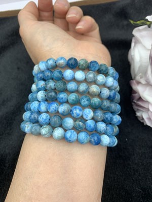 Blue Apatite Bracelet 8mm
