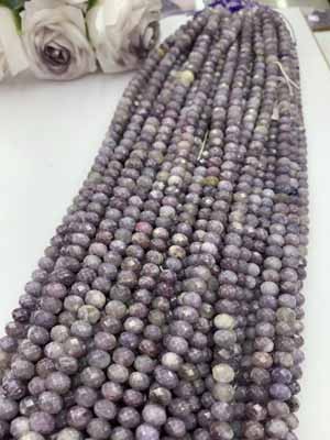 Purple Jade Mother Abacus Beads 6×8mm, 38cm Long Chain