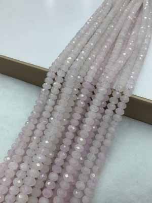 Purple Jade Color Abacus Beads 6×8mm, 38cm Long Chain
