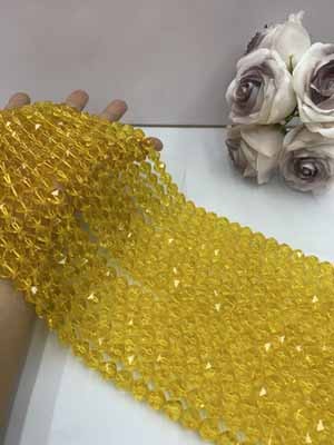 Optimized Citrine Diamond Cut 10mm Long Chain, 38cm