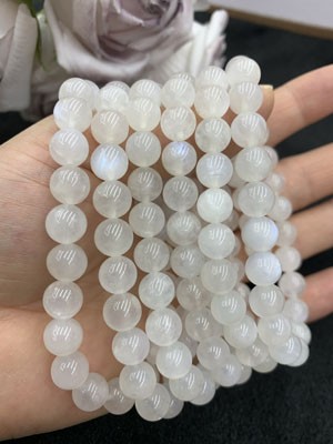 Blue Moonstone Bracelet 6mm–12mm