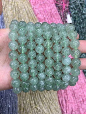 Green Strawberry Crystal 10mm Bracelet
