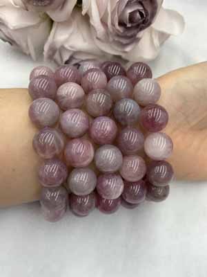 Purple Madagascar Rose Quartz Bracelet 8–16mm