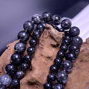 Black Quartz Rutilated Semi-finished Long Chain (6-8mm) 39cm