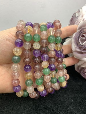 Auralite-23 Bracelet, 8mm Beads