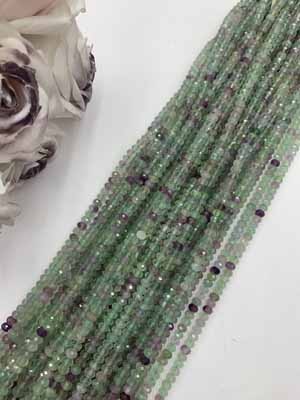 Fluorite Abacus Beads 4×6mm Long Chain, 38cm