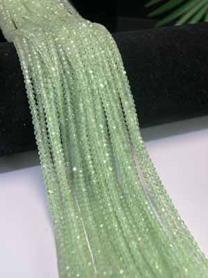 High-quality prehnite abacus beads (2-3mm) semi-finished long chain 39cm.