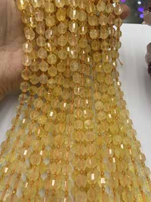 Optimized Citrine Lulutong 8mm Long Chain, 38cm