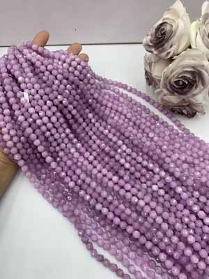 Purple Jade Color Diamond Cut 8mm, 38cm Long Chain