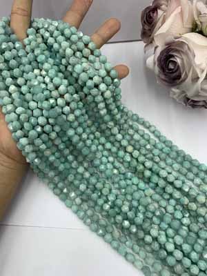Amazonite Faceted Beads 8mm, 38cm Long Chain