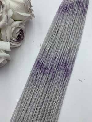 Purple Jade Gradient 2mm Faceted Long Chain, 38cm