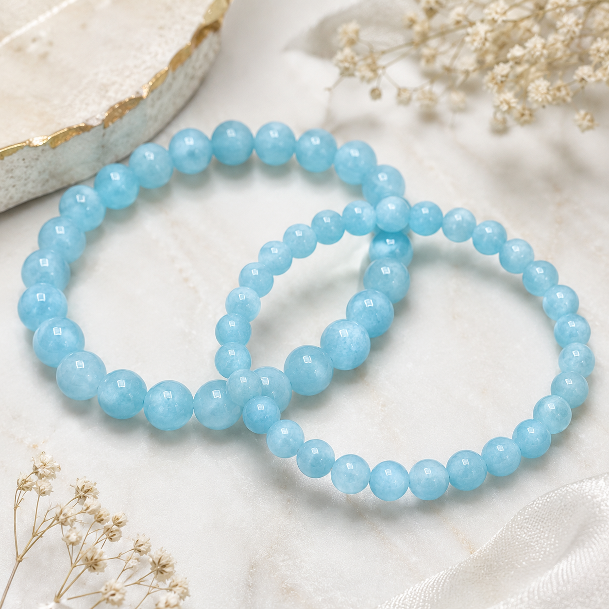 Aquamarine bracelet (6-8mm)