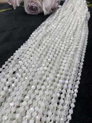 Moonstone Irregular Beads (approx. 5-6mm per bead) Long Chain, 38cm