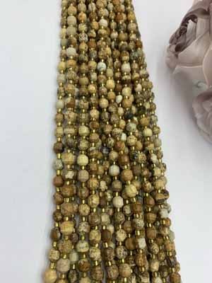 Picture Stone Lucky Tube 6mm, 38cm Long Chain