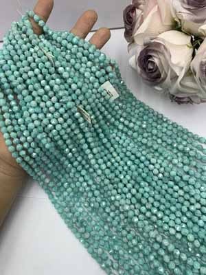 Amazonite Faceted Beads 6mm, 38cm Long Chain
