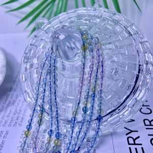 Small Beads Morganite Semi-finished Long Chain (3.5-4.1mm) 39cm