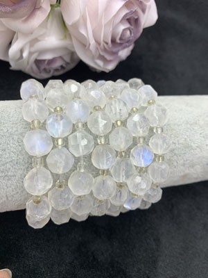 Blue Moonstone Bracelet 10mm