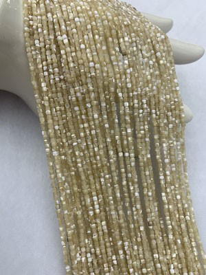 Yellow Shell Cube Long Chain 38cm