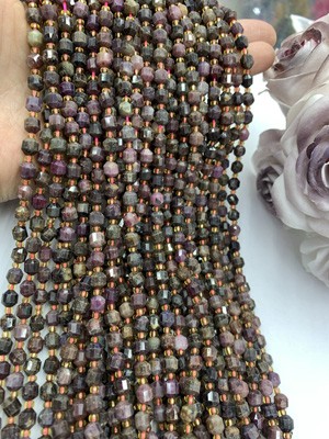 Ruby lulutong 6mm, 38cm long chain.