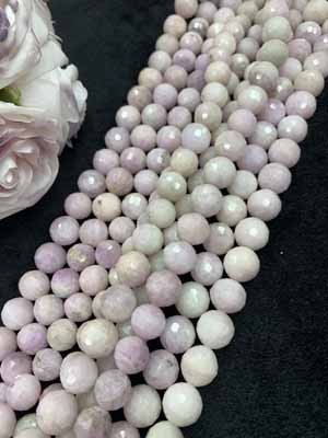 Kunzite 128-Facet Semi-Finished Long Chain, 38cm