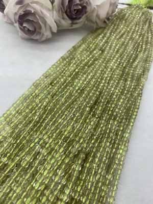 Lemon Crystal Cube Beads 4×4mm, 38cm long strand