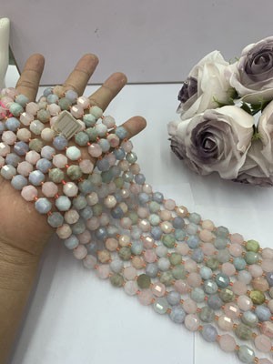 Morganite Lulu Tong 10mm, 38cm Long Strand